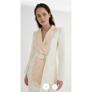 Significant Other Gilder Linen Blazer Peach Cream Size 14 Brand New
